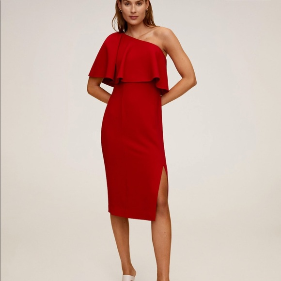 Mango Dresses & Skirts - Mango asymmetric dress bloggers fav